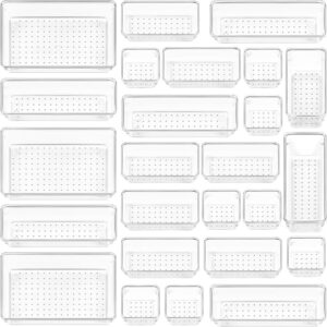 Vtopmart 25 Pcs Clear Plastic Drawer Organizers Set